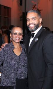 Ray Berry with Mom, Karen J. Beder, at the 100 Men of Color Gala