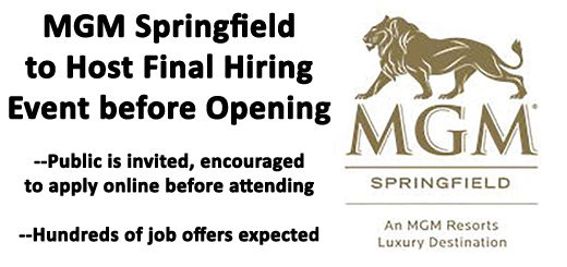 MGM Springfield to Host Final Hiring Event Before Opening