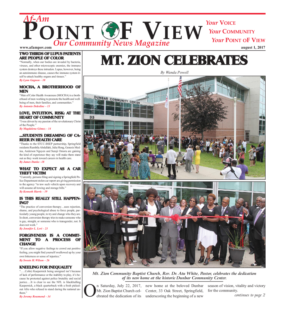 Cover of the August 2017 issue of Af-Am Point of View News Magazine