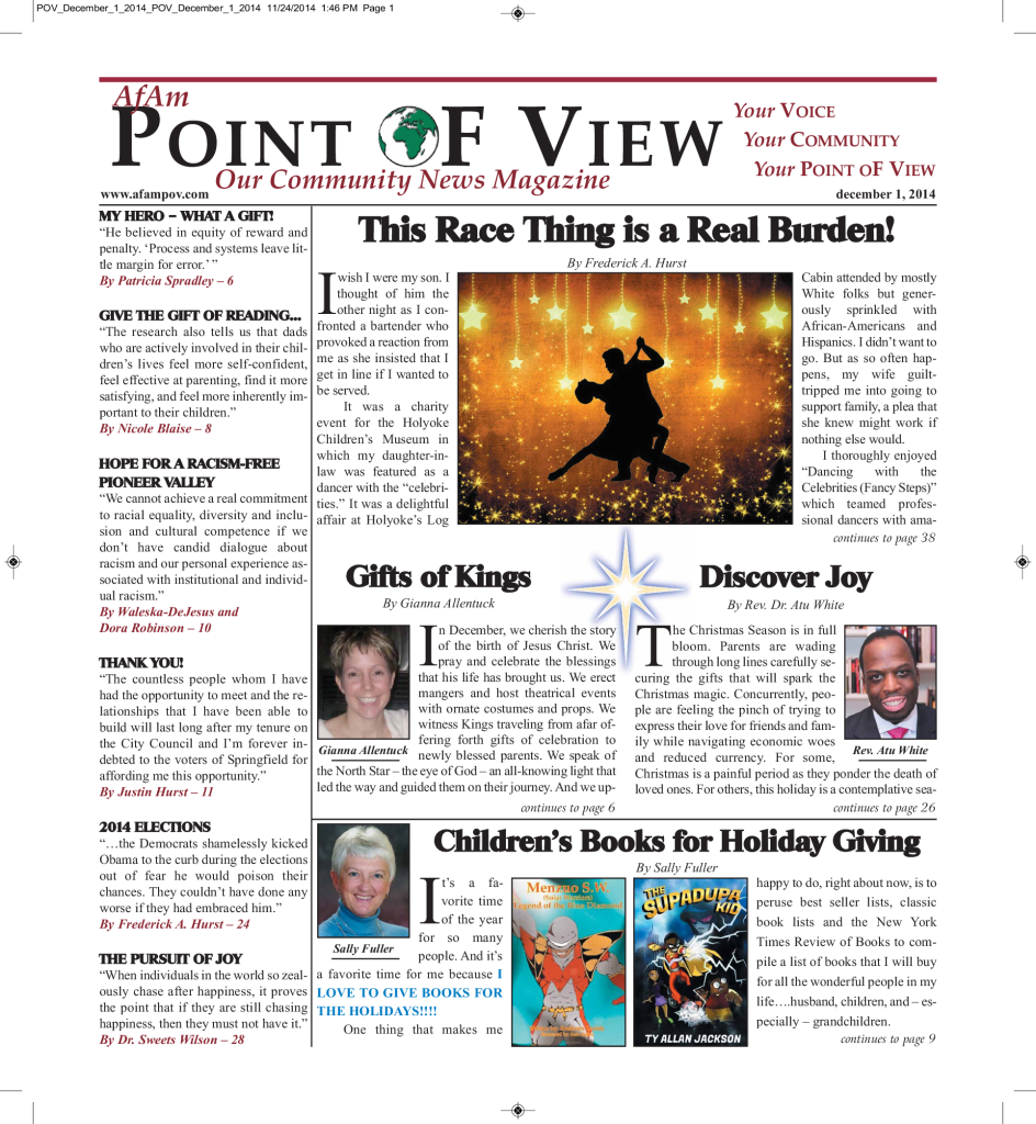 Cover of the December 2014 issue of Af-Am Point of View News Magazine