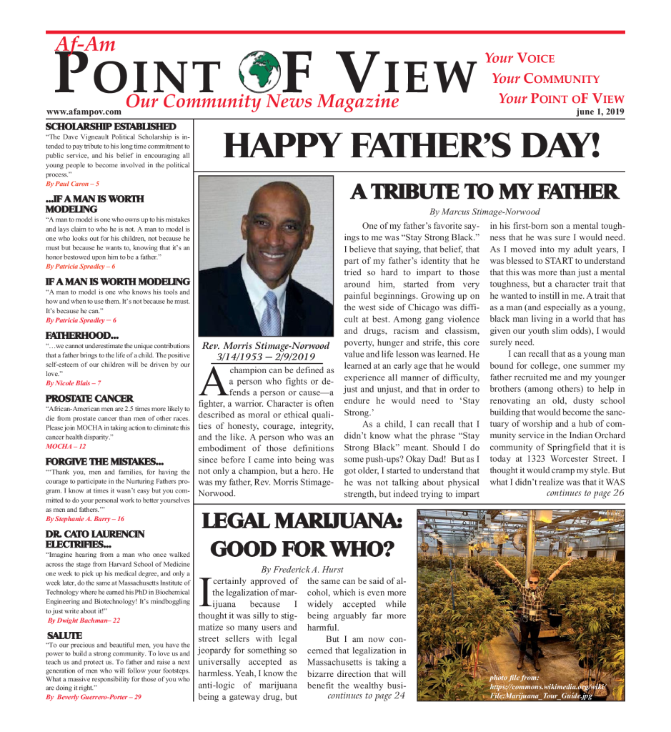 Cover of the June 2019 issue of Af-Am Point of View News Magazine