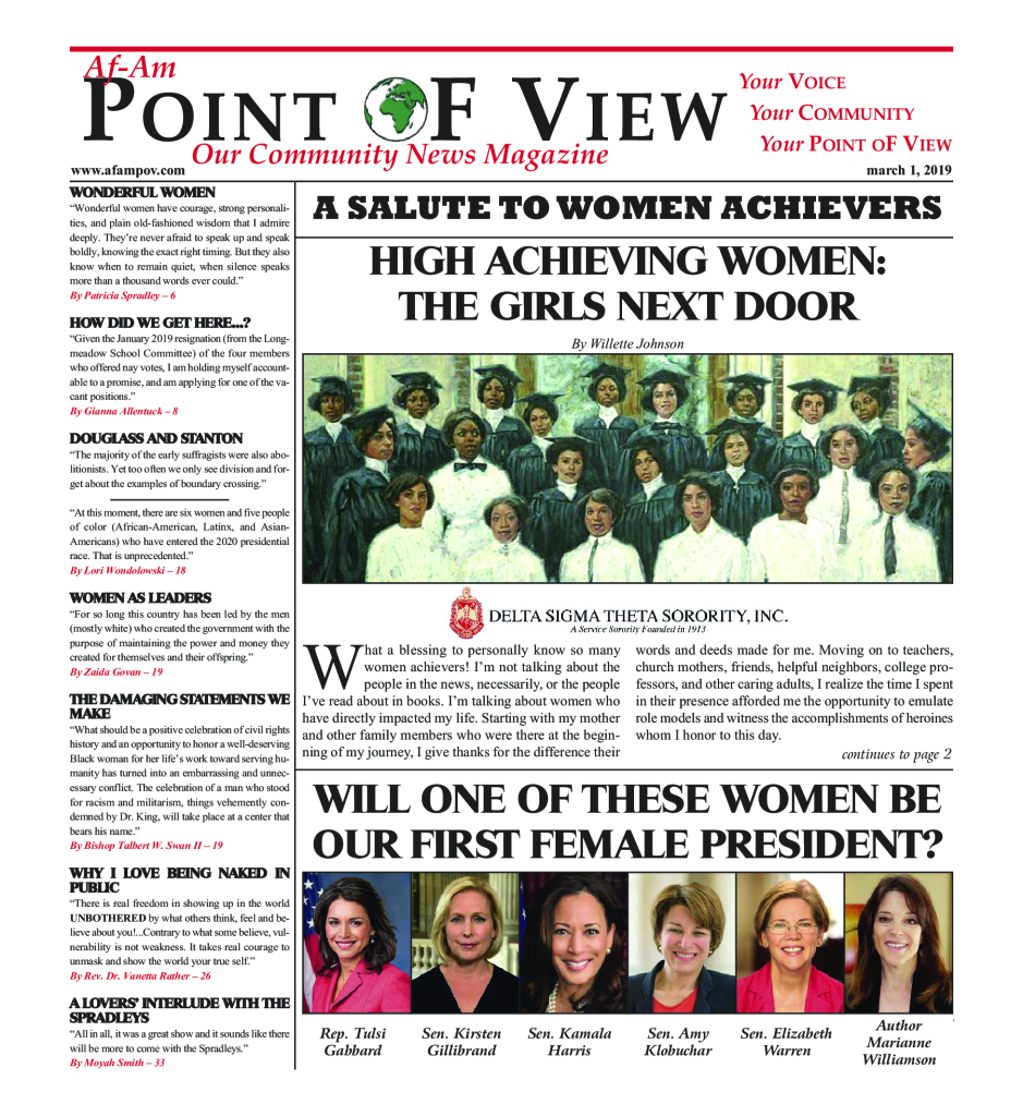 Cover of the March 2019 issue of Af-Am Point of View News Magazine