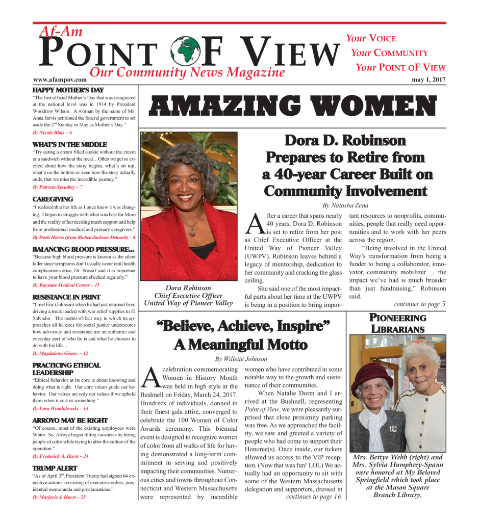 Cover of the May 2017 issue of Af-Am Point of View News Magazine