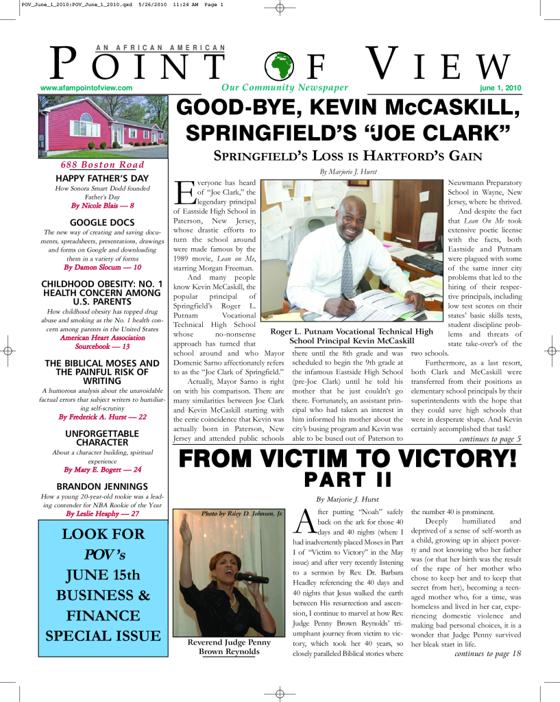 Cover of the June 2010 issue of Af-Am Point of View News Magazine
