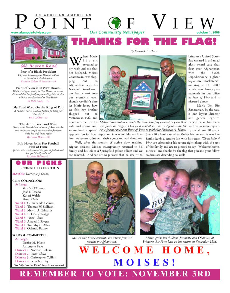 Cover of the October 2009 issue of Af-Am Point of View News Magazine