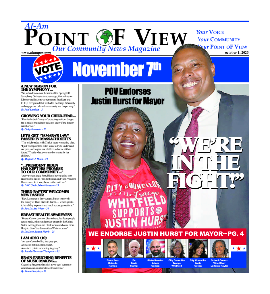 Cover of the October 2023 issue of Af-Am Point of View News Magazine