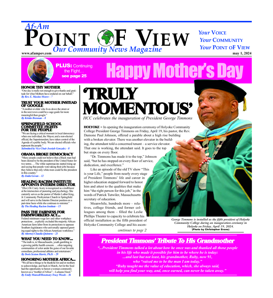 Cover of the May 2024 issue of Af-Am Point of View News Magazine