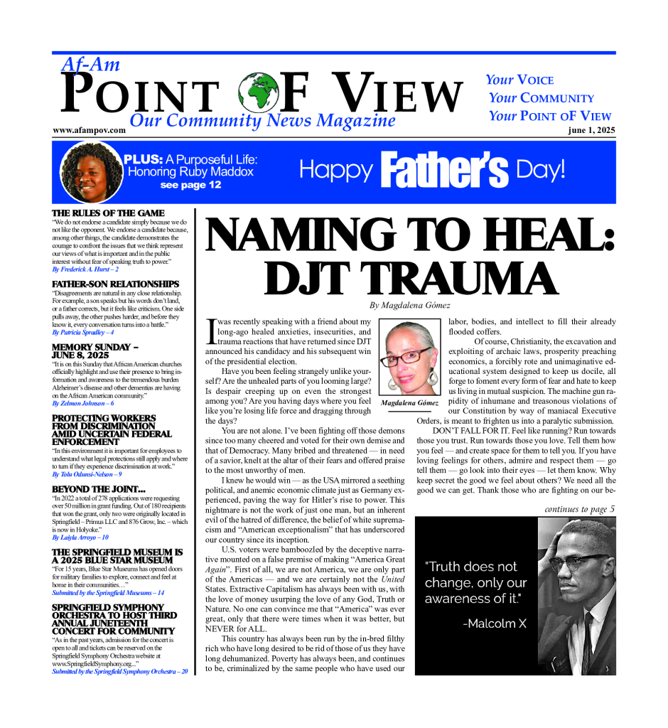 Cover of the June 2025 issue of Af-Am Point of View News Magazine