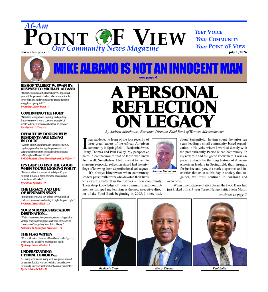 Cover of the July 2026 issue of Af-Am Point of View News Magazine